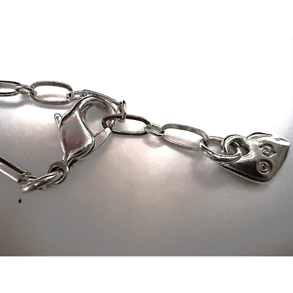 Branded Swarovski Sterling Silver Necklace Round Crystal Pendant Adjustable - Picture 4 of 4